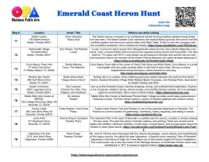 Emerald Coast Heron Hunt List, page 2.